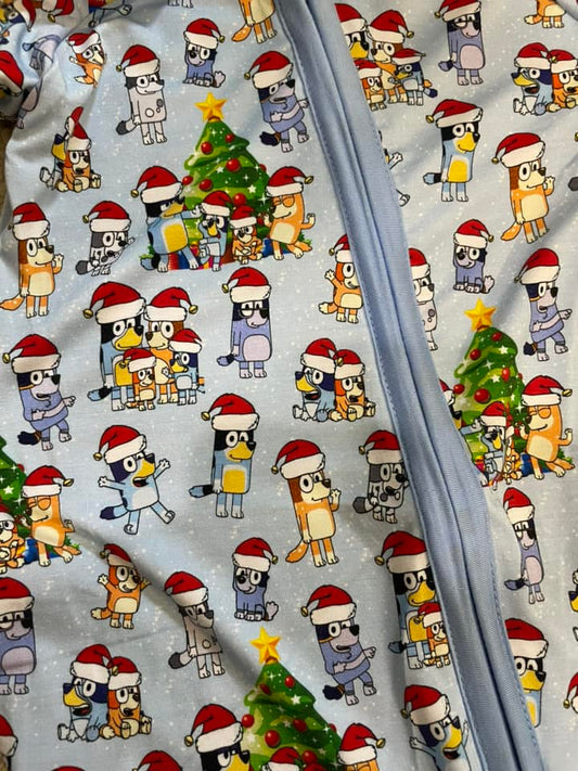 IN STOCK Blue Dog Christmas Bamboo Pajamas