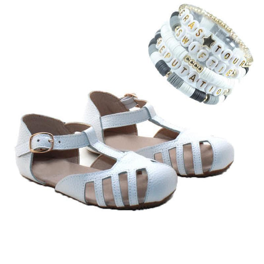 IN STOCK Closed Toe Sandals White