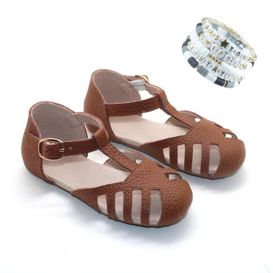 IN STOCK Closed Toe Sandals Brown