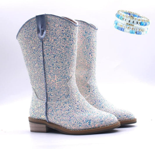 IN STOCK Boots Glitter White